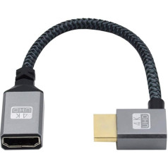 chenyang HDMI 1.4 kabelis, HDMI A tipa vīrišķā un sievišķā savienojuma pagarinājuma kabelis, vīrišķais 90 grādu taisnā leņķī