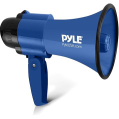 Pyle Megafon mit Sirene und Mikrofon - Megaphone Lautsprecher 30W, Megaphone lautsprecher 730m Reichweite, Sprach-& Sirenen-/Alarmmodus, Lautstärkeregelung, klappbarem Griff & Trageriemen für Sport& Sicherheit