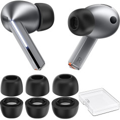 AhaStyle Memory Foam ausu aizbāžņi Samsung Galaxy Buds3 Pro (2024), piemēroti lādēšanas futrālītim, 3 pāri S/M/L trokšņa slāpēšanas Memory Foam ausu uzgaļi Samsung Galaxy Buds Pro 3