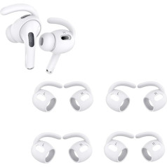 Aiivioll Aizvietojamais austiņu āķis Airpods Pro 2 austiņām, silikona korpuss, neslīdošs un izturīgs pret smērējumiem Apple In-Ear sporta austiņu āķis (balts)