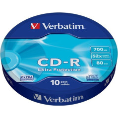 Cd-r 52x 700mb 10p sp papildu aizsardzība wrap 43725