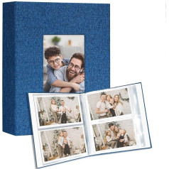 Vienrose Foto albums Slip-in foto albumi Lina Hardcover foto albumi ģimenes partija bērnu kāzas 100 kabatas Blue