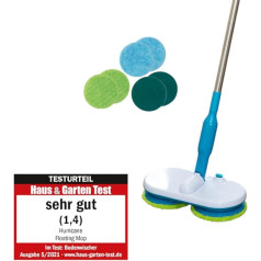 Hurricane Floating Mop Electric Floor Mop - Battery Mop for Effortless Wiping, Scrubbing and Polishing - Ultra Light Mop with 3 Different Microfibre Pads