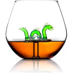 Bar Bespoke Mythical Loch Ness Monster Tumbler, Novelty Glassware, Generous Capacity