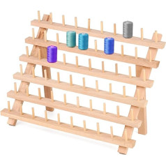 JasCherry Koka diegu spoles turētājs 60 diegu spoļu uzglabāšanai - diegu turētājs Bobbin turētājs Dzijas ruļļu organizators izšūšanai Quilting Šūšana Pīšana #3