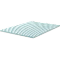 Zinus Swirl Gel Memory Foam matrača virskārta un atvēsinošs, atsvaidzinošs un vēdināms dizains, spiediena mazināšana, 150 x 200 cm, Oeko-Tex sertificēta