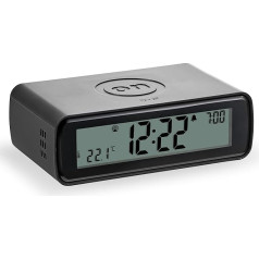 Atlanta Radio modinātājs Digitālais LCD modinātājs ar apgaismojumu Snooze Repetition Crescendo Alarm - 1874/7 (melns)