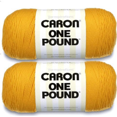 Caron Sunflower 1 mārciņa dzijas - 2 iepakojumi pa 16oz - Akrils - 4 vidējie (Worsted) - 800 metri - Adīšana, tamborēšana un amatniecība