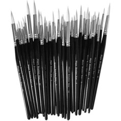 Major Brushes 534-50 Mākslinieka sintētiskās sestbolu otas, dažādi izmēri, 50 gab., 50 gab.