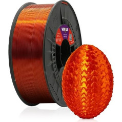 WINKLE PETG filaments stikls, oranžs, dzeltens, 1,75 mm, 300 g, saderīgs ar lielāko daļu 3D printeru, PETG, oranžs, izmēra precizitāte, 300 g spole