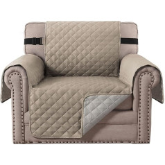 BellaHills Luksusa stepēts dīvāna aizsargpārvalks Ūdensizturīgs mēbeļu pārvalks, izturīgs un noturīgs pret netīrumiem - 190 cm x 53 cm, akmens zils