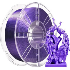 iBOSS PLA Plus (PLA+) 1,75 mm spīdīgs zīda 3D printera pavediens, izmēru precizitāte +/- 0,02 mm, 1 kg spole, zīdaini violets, 1 kg, 3D printera pavediens, zīdaini violets