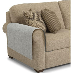 Naturoom Faux Linen Armrest Cover Slipcover for Living Room Grey