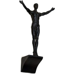 Haute Collage 1 x Bronzas niršanas cilvēks uz Sims sienas skulptūra Sienas piekaramais nirējs Dekorācijas figūra Sportists Statue Āra statuja Inspirational