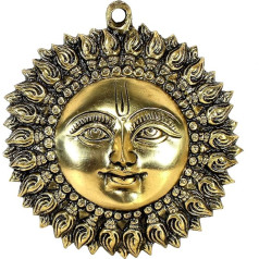 StonKraft Sun Surya Bhagwan Face Idol Wall Hanging Brass Figurines - ..