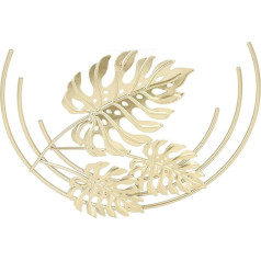 TOTITOM Iron Wall Sculptures, Metal Wall Hanging, Gold Leaf Wall Decoration, Iron Wall Sculptures, Gold Wall Pictures, Ideal for Bedroom Hanging Parts, Hotel Wall Decoration (01)