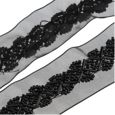 3 cm stikla pērlīšu ķēdes lentes kāzu svinībām Elegants dizains amatniecības rotājums - ideāls apģērbam, mājas tekstilam, kāzu kleitai un daudz kam citam -