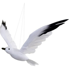 Artibetter putnu apdare 1 gab Vidusjūras Dekoratīvie āra skulptūra balta apdare mājas apdare kaija Hanging ornaments mākslīgā Flying kaija mākslīgā piekariņš ar kaijas formu