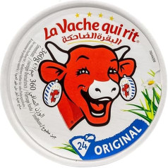 Generisch La Vache Qui Rit (Smejošā govs) - franču biezpiena pastas siers 360 g apaļā skārdenē - krēmveida piena un siera pastas 24 porciju stūrīšos.