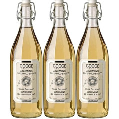 Gocce Balsama Bianco White Balsamic Vinegar I Visando Package (3 x 1.0 L)