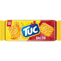 TUC Bacon 1 x 100 g I Sāls konditorejas izstrādājumi vienā iepakojumā I Nibbles ar bekona garšu I Smalki sālītas uzkodas krekeri
