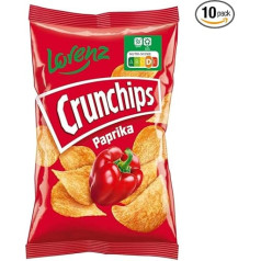 Lorenz Snack World Crunchips Peppers, Pack of 20 (20 x 175 g)