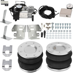 maXpeedingrods 2 x pneimatiskās balstiekārtas pneimatiskās atsperes + 12 V kompresora komplekts Ford Transit 2001-2020 4000 K