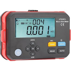 Widerstandstester, UT620C Plus Mikro-Ohmmeter, DC-Niedrigwiderstandstester, automātiskais un manuālais mērītājs, profesionāls digitālais ommetrs, multimetrs