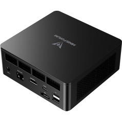 MINIS FORUM Mini PC UM760 Slim, AMD Ryzen 5 7640HS, 6 kodi/12 pavedieni līdz 5,0 GHz, 16 GB DDR5 RAM, 1 TB PCIe4.0 SSD, HDMI/DP/USB4 izejas, 2,5G LAN, WiFi 6E, BT5, AMD Radeon 760M