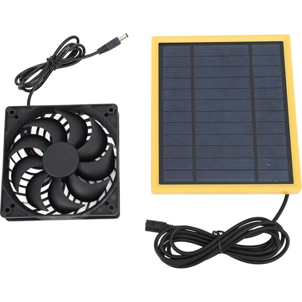 Leapiture Solarpanel-Ventilator-Set, 20 W, Dachbodenventilator, effizienter Kühlventilator mit Sicherheitsschutznetz für Hühnerställe, Gewächshäuser, Schuppen, Haustierhäuser,