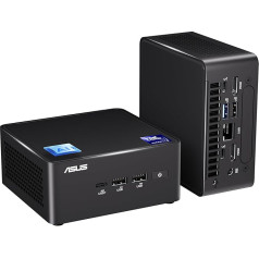 ASUS NUC 14 Pro AI Mini PC, Ultra 5 125H (14C/18T, līdz 4,5 GHz), 32 GB DDR5 5600 MHz RAM, 512 GB PCIe 4.0 SSD, Intel Arc procesors, AI GC, AI Boost, AI Ready, BT5.3/WiFi 6E/8K UHD/Win 1 1 Pro