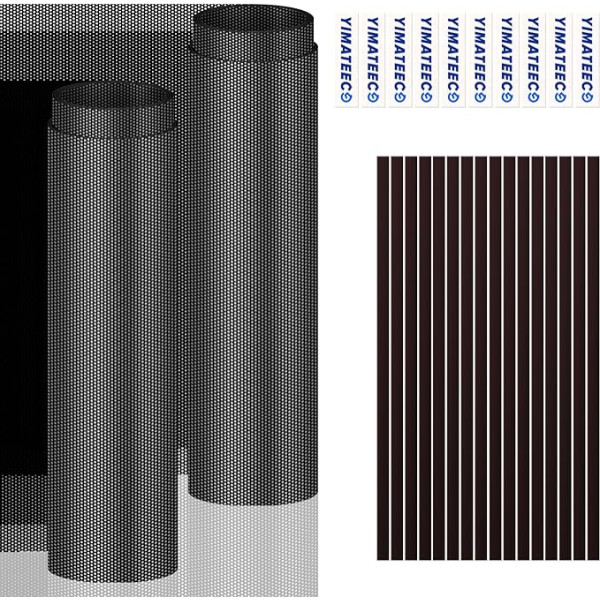 YIMATEECO putekļu filtrs PC 400 x 300 mm, DIY PC korpusa putekļu filtra sieta vāks, putekļu necaurlaidīgs ventilatora vāks, PVC putekļu aizsardzības režģis ar magnētisko joslu PC dzesētājam (400 x 300 mm, 4 gabali, melns)