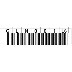 Ландшафт этикетки LTO 6. Код 000001 - 000099 Диапазон номеров: CLN001-CLN020 (L6)