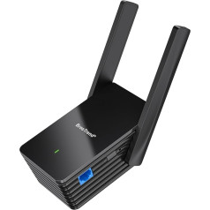 BrosTrend AX1500 WiFi 6 WLAN tilts, gigabitu WLAN LAN adapteris ar gigabitu RJ45 portu, divjoslu 1201Mbit/s 5 GHz un 300Mbit/s 2,4 GHz, WLAN uz LAN adapteris printerim, TV, datoram, Xbox, spēļu konsolei