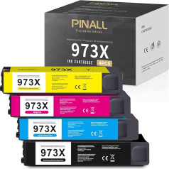 PINALL 10 000 lappušu saderīgas HP 973X printeru kasetnes priekš Hp PageWide Pro 477dw 452dn 452dw 477dn MFP 577dw 577z 552dw pārvaldāmām MFP P57750dw P55250dw