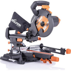 Evolution Power Tools - R210SMS+ Daudzfunkcionālais bīdāmais slīpzāģis ar Plus komplektu, 210 mm (230 V)