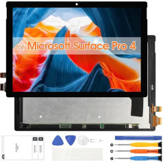 Atwist priekš Microsoft Surface Pro 4 1724 LCD displejs - priekš Microsoft Surface Pro4 LCD skārienjūtīgā ekrāna digitālizators priekš Surface Pro 4 LCD rezerves ekrāna stikla montāžas komplekts melns