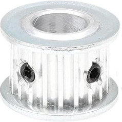 Riemenscheibe 3mode-20T Bogenzahn Innenlochgröße 4/5/6/6,35/8/10/12 mm Aluminiumriemenscheibe passend for 3mode Synchronriemen Breite 10/15 mm(4mm,For Belt Width-10mm)