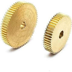 Iepakojums ar 10 0,25 moduļiem 9 10 10 11 12 13 13 14 15 16 18 20 zobu vara zobratu CNC mazo moduļu cilindriskā zobrata caurums 0,98 mm (20 zobu 3 mm biezs)