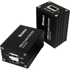 SZBJ USB ilgintuvas per RJ45 Cat5E/6 iki 230 pėdų Ethernet kabelio ilgintuvas su maitinimo šaltiniu ir 2 USB2.0 išėjimais 102