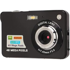 Digitālā kamera, 4K 48MP 8x tālummaiņa, viegla, portatīva videoreportāžas kamera, kompakta kabatas kamera, ar 2,7 collu LCD displeju, iebūvētu aizpildīšanas gaismu, uzlādējama neliela kamera pusaudžiem, studentiem, jauniešiem