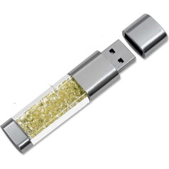 FeliSun 16GB 32GB 64GB Jauns rotaslietas Crystal USB 3.0 zibatmiņas disks, ūdensizturīgs triecienizturīgs Super ātrgaitas U disks, caurspīdīgs Memory Stick Pen Drive ārējā krātuve Rhinestone dāvana dzimšanas dienas dāvanām, Ziemassvētku d