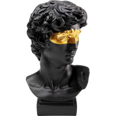 Kare David Eyes Dekoratīvs priekšmets Dekoratīvs priekšmets Melna galva Polizēns Lakots un foliēts Unikāls, ar rokām apgleznots 30 x 18 x 16 cm (H x V x Š x Z)