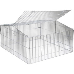 Kerbl Pet Pet Pet Easy āra skrejceļš cinkots ar saules aizsardzību 115 x 115 x 60 cm