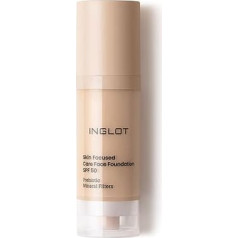 Inglot izgaismojošs tonālais krēms ar ādas kopšanas priekšrocībām | Saules aizsardzība | Vegāniskā formula | Skin Focused Care Face Foundation SPF 50 | 30 ml 302 Ivory Beige