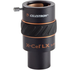 Celestron 93436 2 collu gaismojošs 2,5X Barlow objektīvs, sudraba krāsā