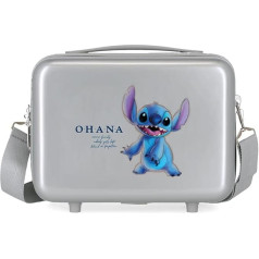 Disney 100 Stitch Adaptable tualetes piederumu soma, pelēka, 29 x 21 x 15 cm, cieta ABS, 9,14 L, 0,63 kg, pelēka, Regulējama tualetes piederumu soma