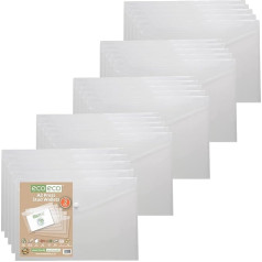 eco-eco A3 formāta caurspīdīgi caurspīdīgi caurspīdīgi maki ar spiedpogu (25 gab.) eco034x25 Bezkrāsaini