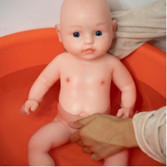 COSDOLL Reborn lelle 40 cm - reālistiska silikona meitenīte, reborna lelle no pilna silikona dāvanas meitenēm bērniem 6+