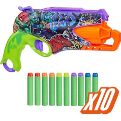 NERF Teenage Mutant Ninja Turtles Blaster 10 Elite Darts Toy Foam Blaster Amžius 8+